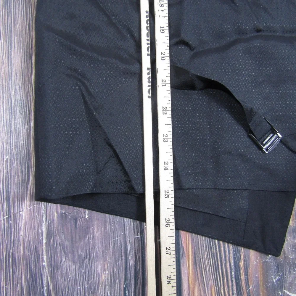 Suit Vest Mens 44L‎ Black Solid 3 Piece Belted Formal Waistcoat Wedding Business